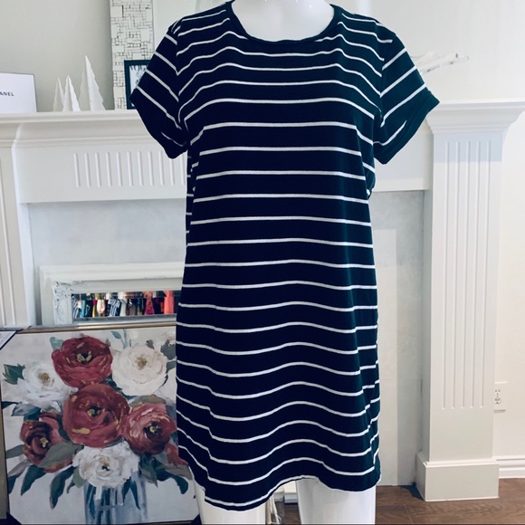 LULU’S CAFE SOCIETY STRIPED SHIRT DRESS CASUAL DRESS - Picture 2 of 15